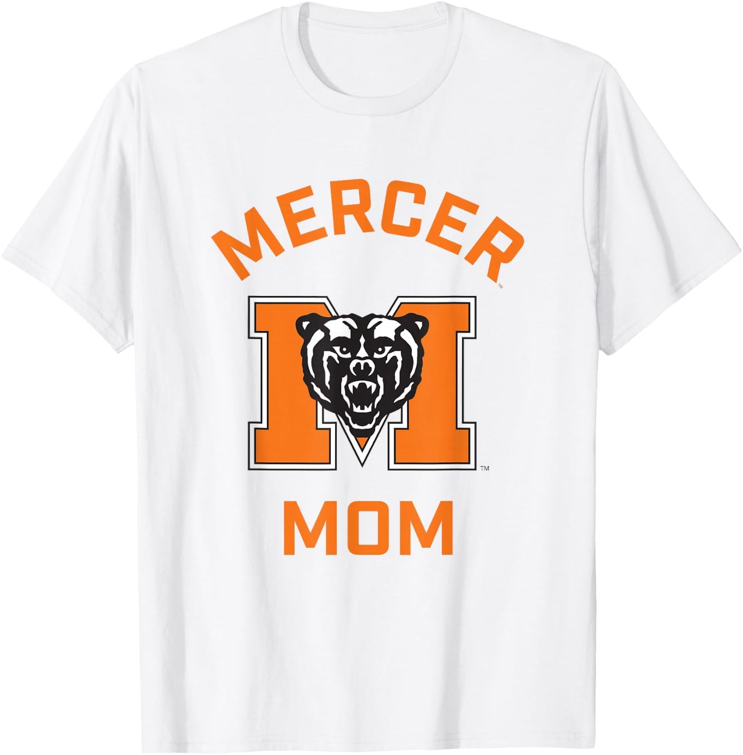 Mercer University Bears Arched Mom T-Shirt - T-Shirt | White