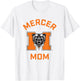 Mercer University Bears Arched Mom T-Shirt - T-Shirt | White