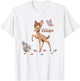 Disney Bambi and Thumper Floral Title Poster T-Shirt - T-Shirt | White
