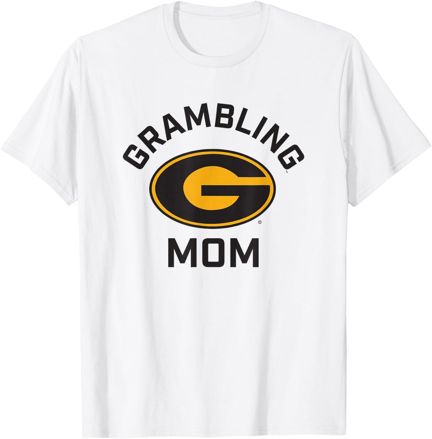 Grambling State University GSU Tigers Arched Mom T-Shirt - T-Shirt | White
