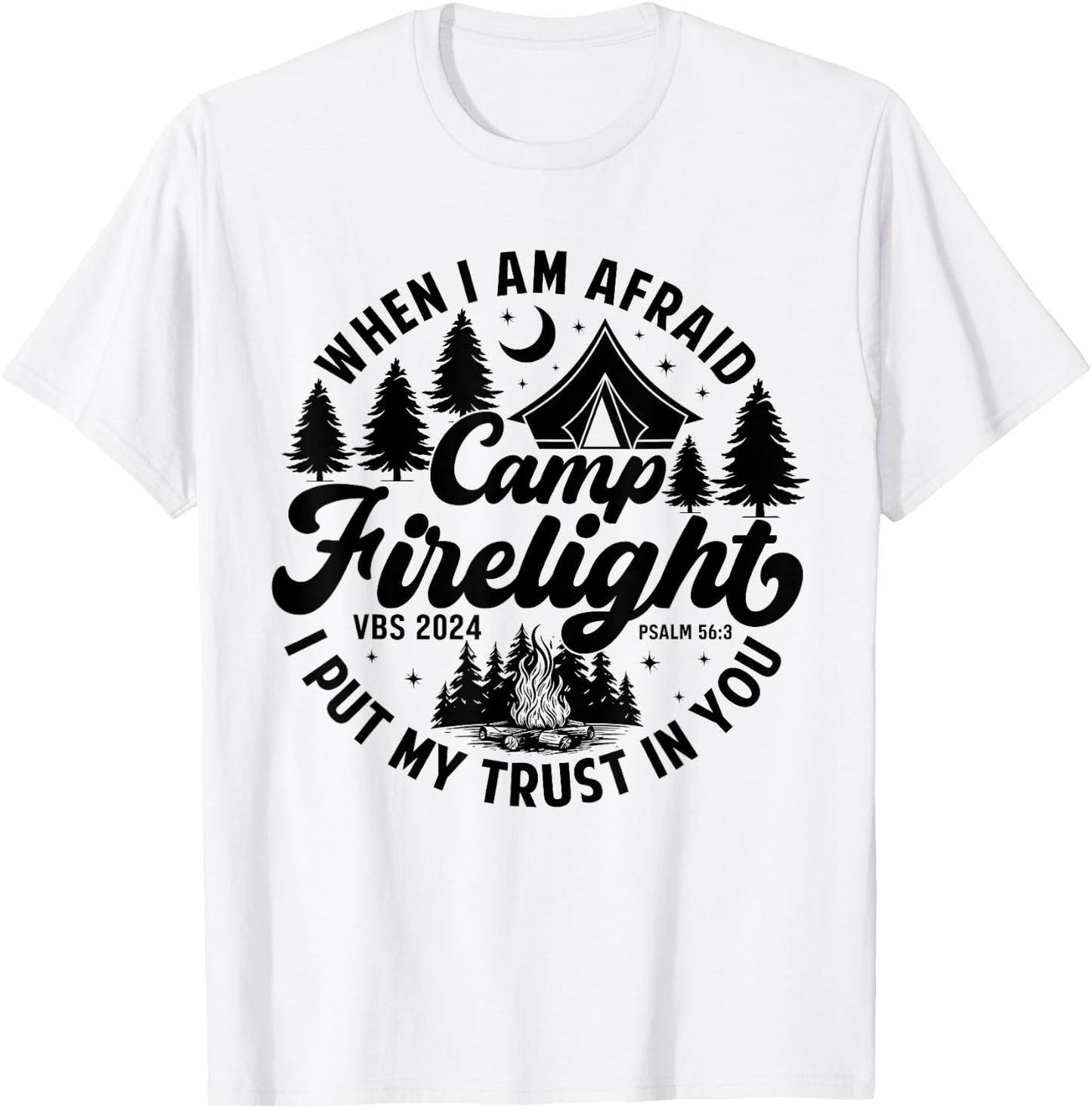 Camp Firelight Vacation Bible School VBS 2024 Christian Camp T-Shirt - T-Shirt | White