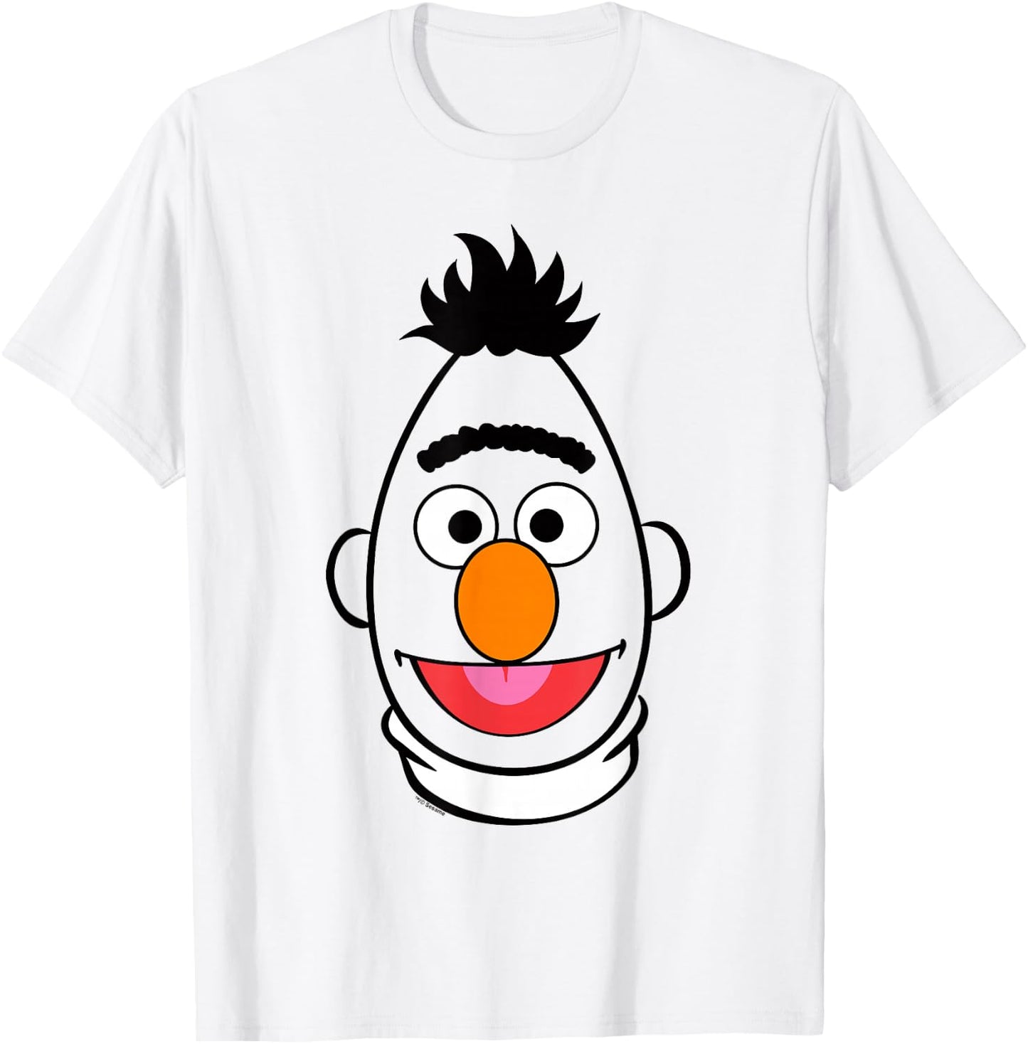 Sesame Street Bert Full Face Halloween Costume T-Shirt - T-Shirt | White