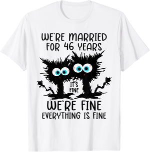 We're Married For 46 Years T-Shirt - T-Shirt | White