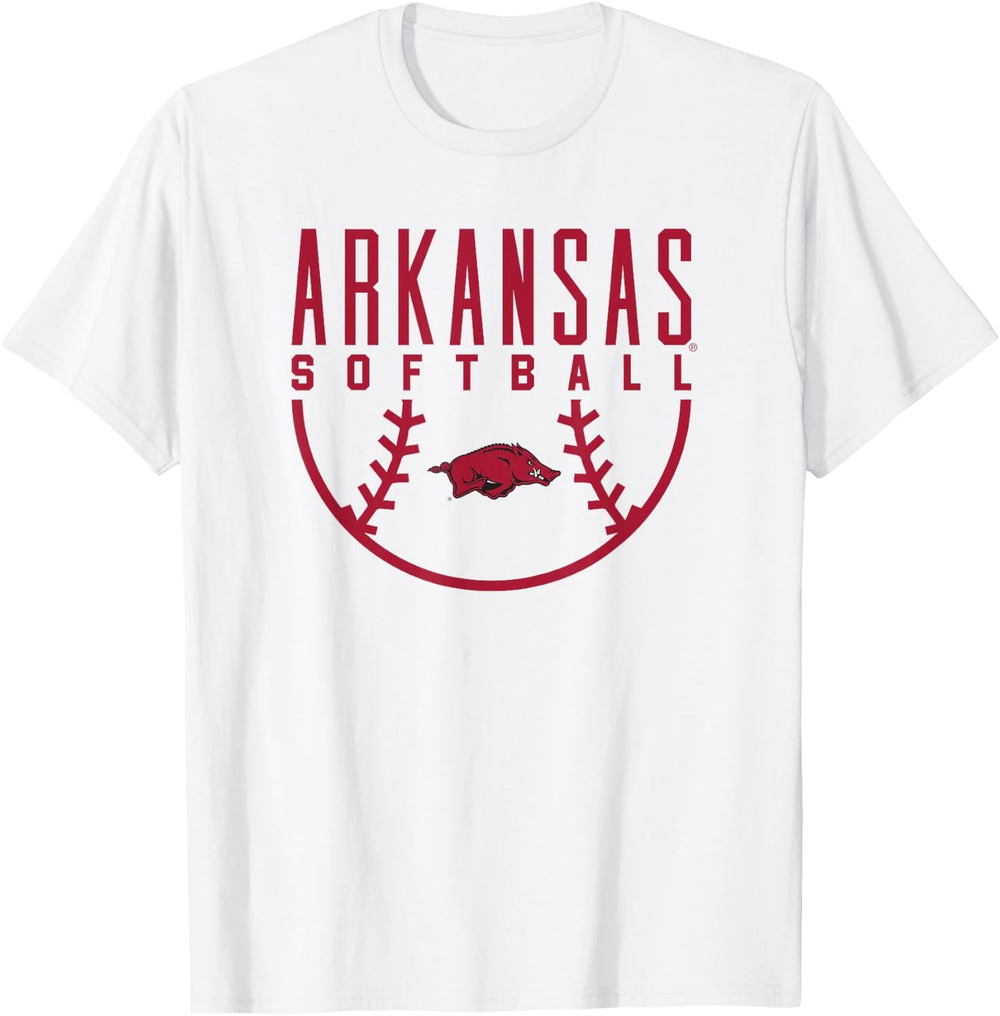 University of Arkansas Razorbacks Softball T-Shirt - T-Shirt | White