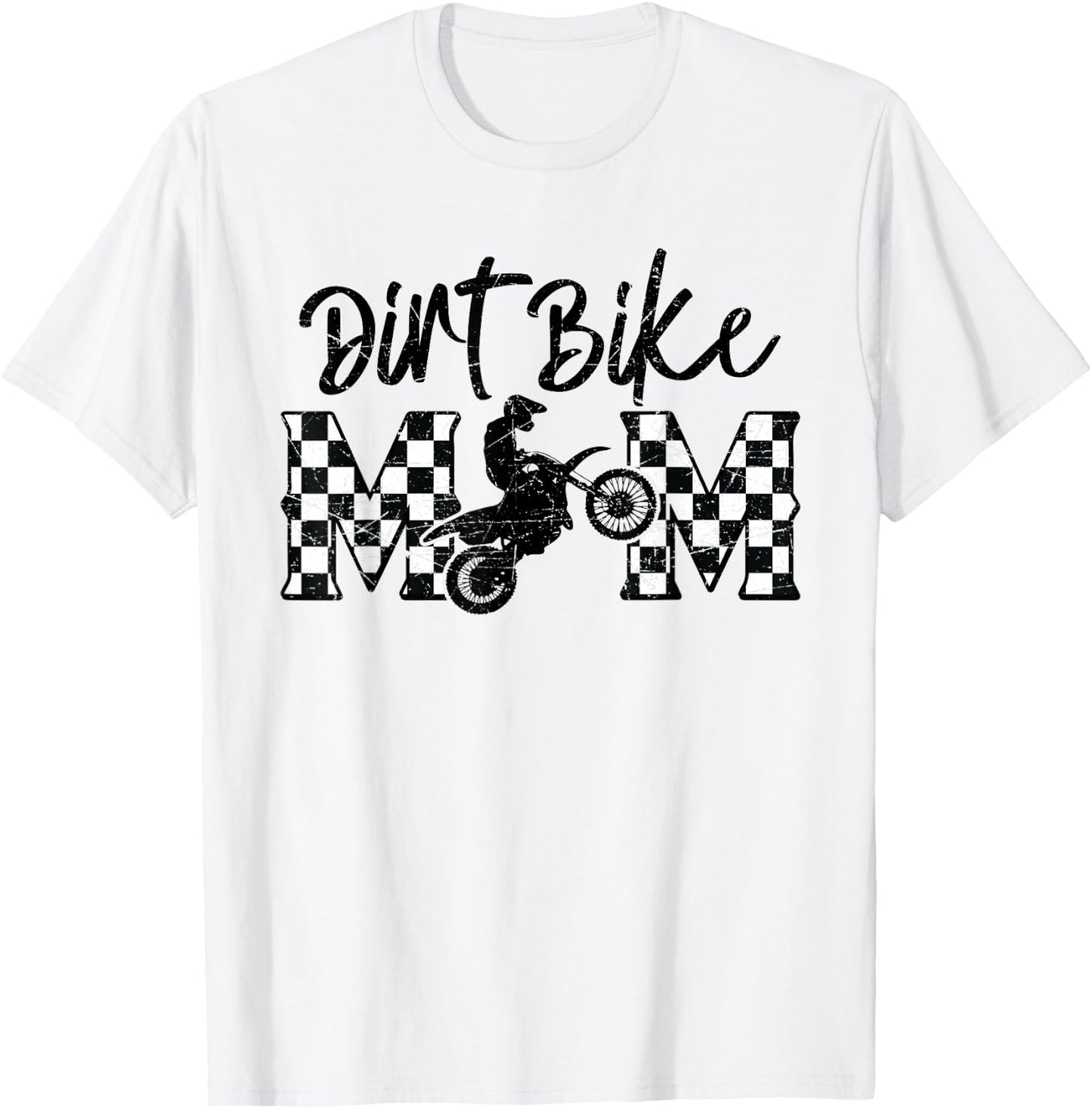 Dirt Bike Mom Motocross Proud Moto Dirt Bike Mama Rider T-Shirt - T-Shirt | White