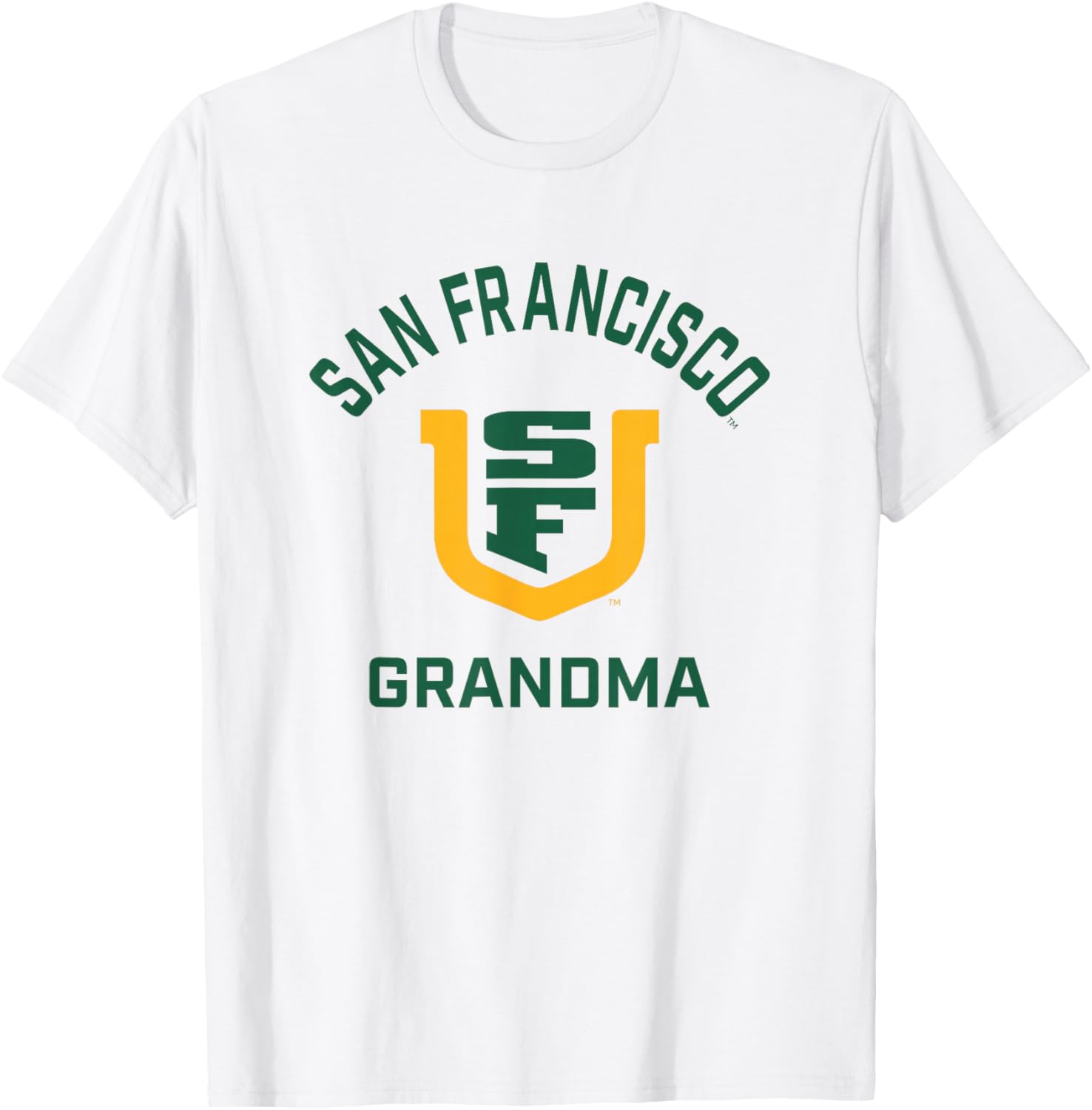University of San Francisco USF Dons Arched Grandma T-Shirt - T-Shirt | White