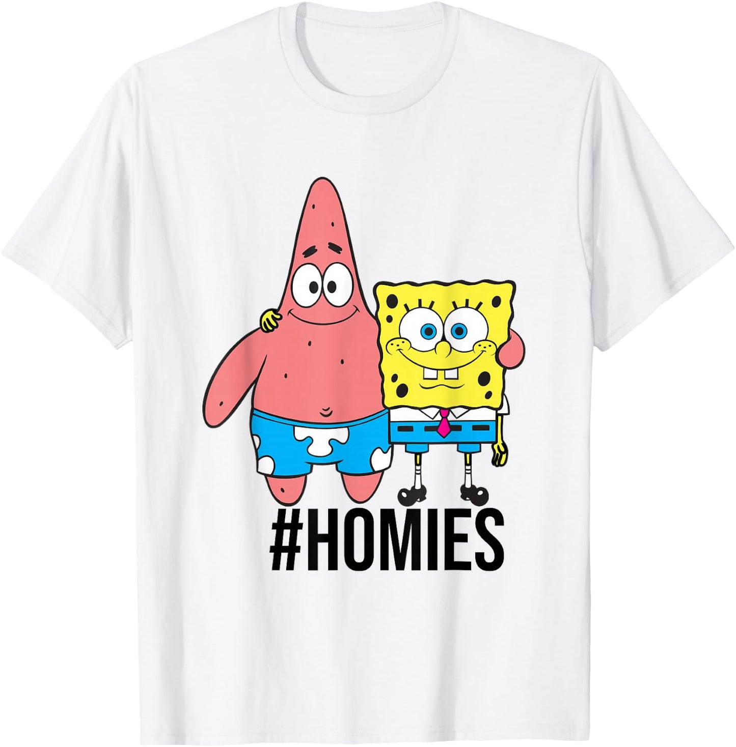 Spongebob Squarepants #Homies Patrick & Spongebob Shot T-Shirt - T-Shirt | White