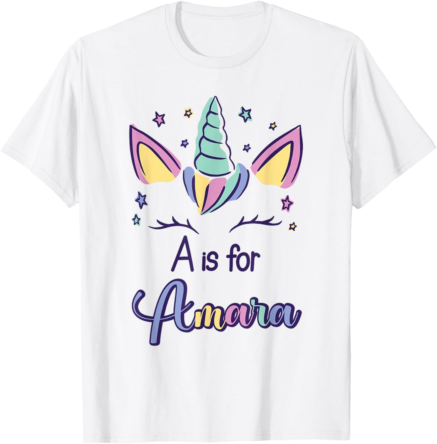 First Name Amara Personalized A Is For Amara T-Shirt - T-Shirt | White