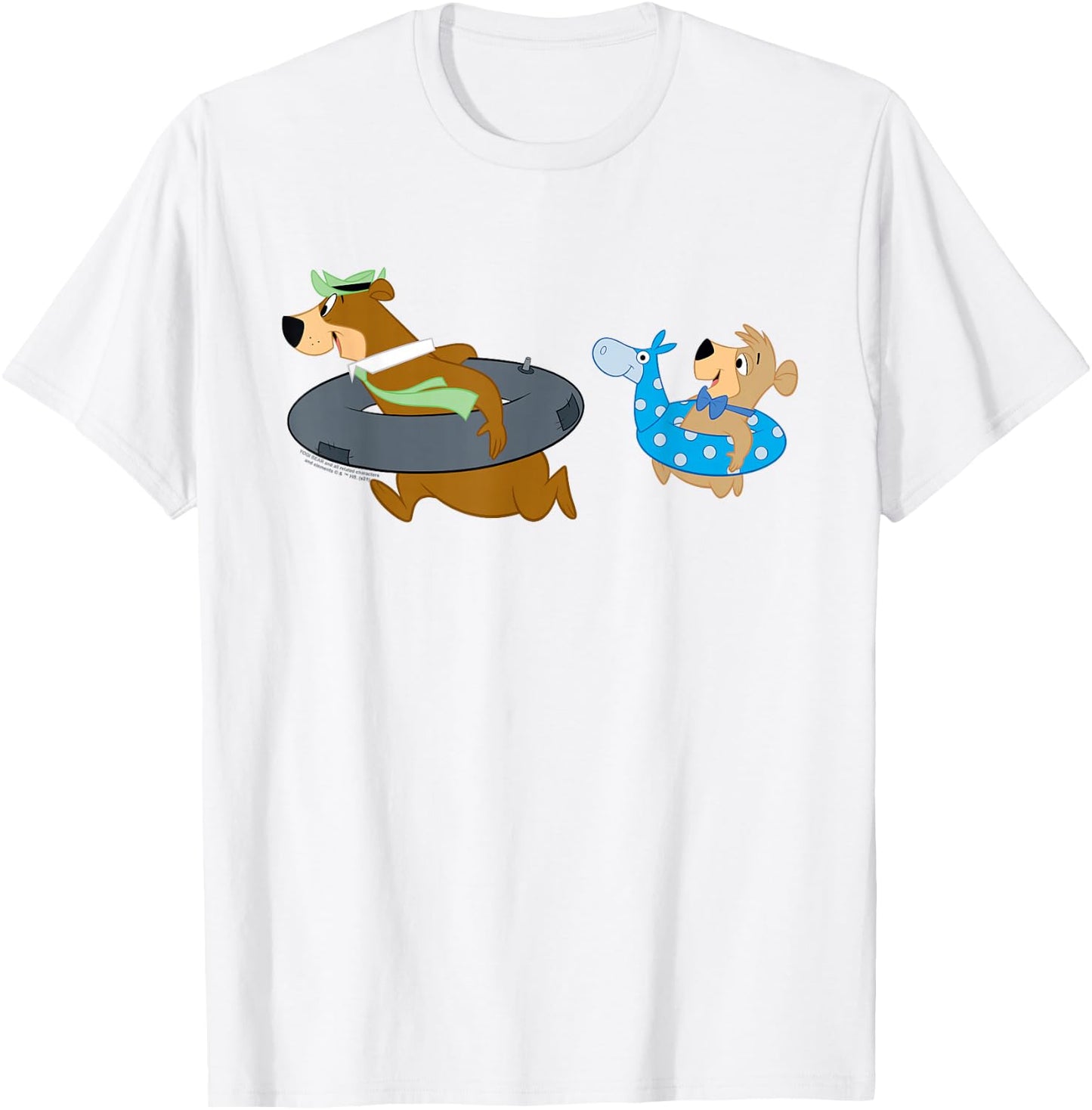 Yogi Bear and Boo Boo Going Swimming T-Shirt - T-Shirt | White