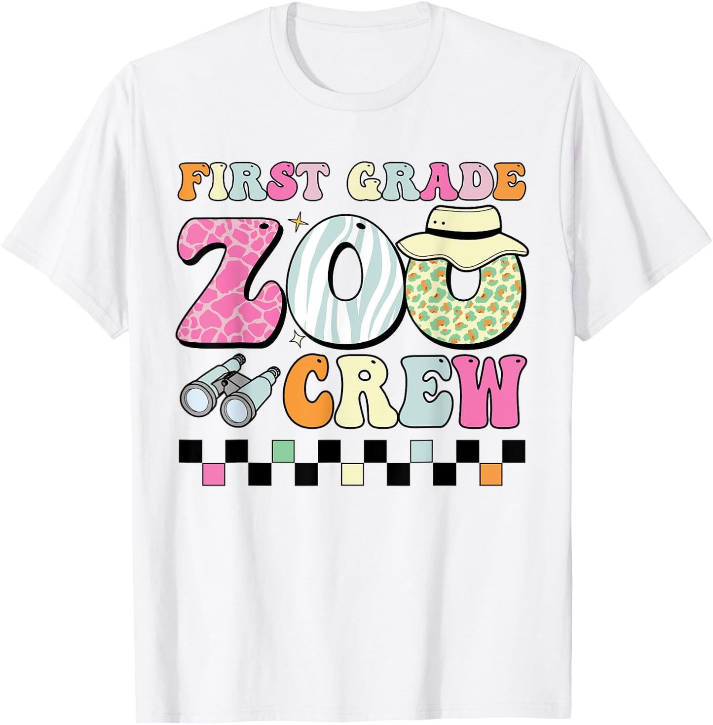 Field Zoo Trip Shirt for Teacher, First Grade Crew Women Kids T-Shirt - T-Shirt | White