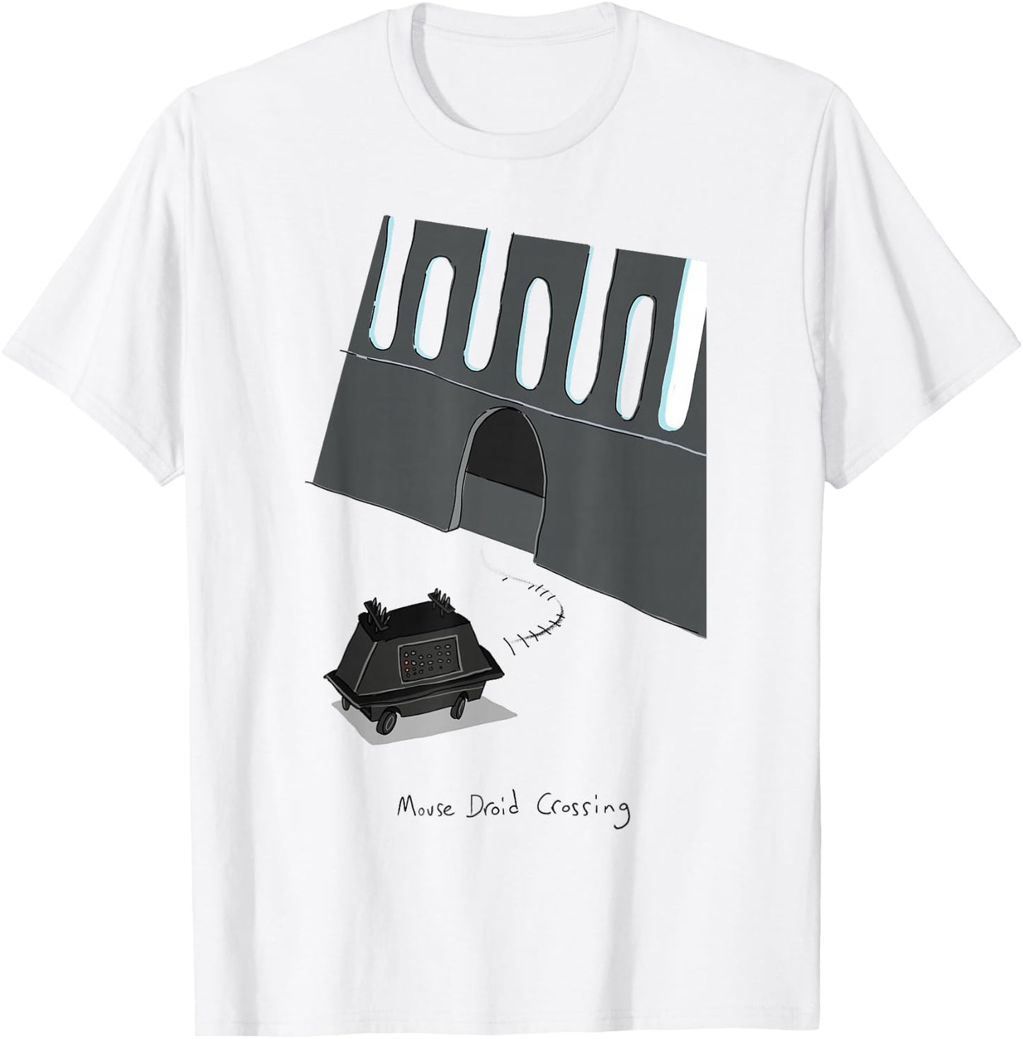 Star Wars Mouse Droid Crossing T-Shirt - T-Shirt | White