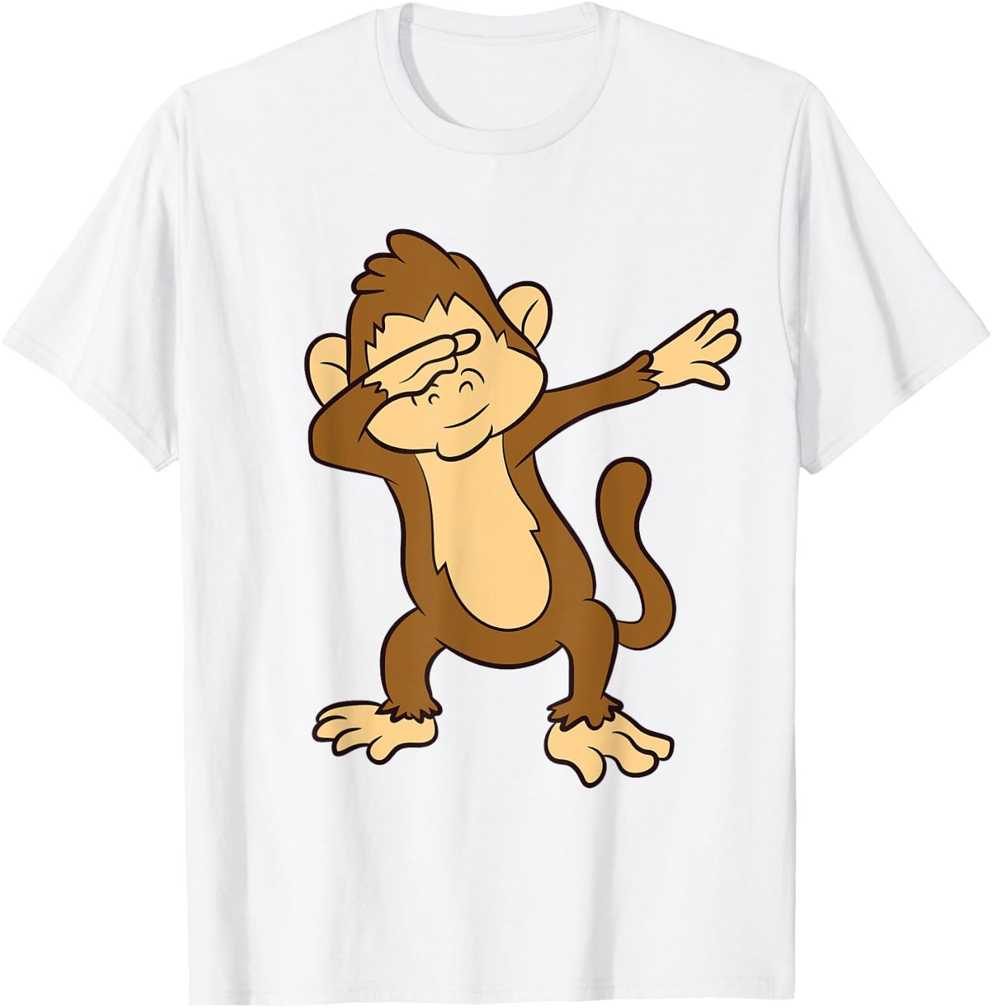 Dabbing Monkey Cute Monkey Dab Love Monkeys T-Shirt - T-Shirt | White