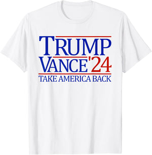 Trump Vance '24 Take America Back 2024 Trump Vance T-Shirt - T-Shirt | White