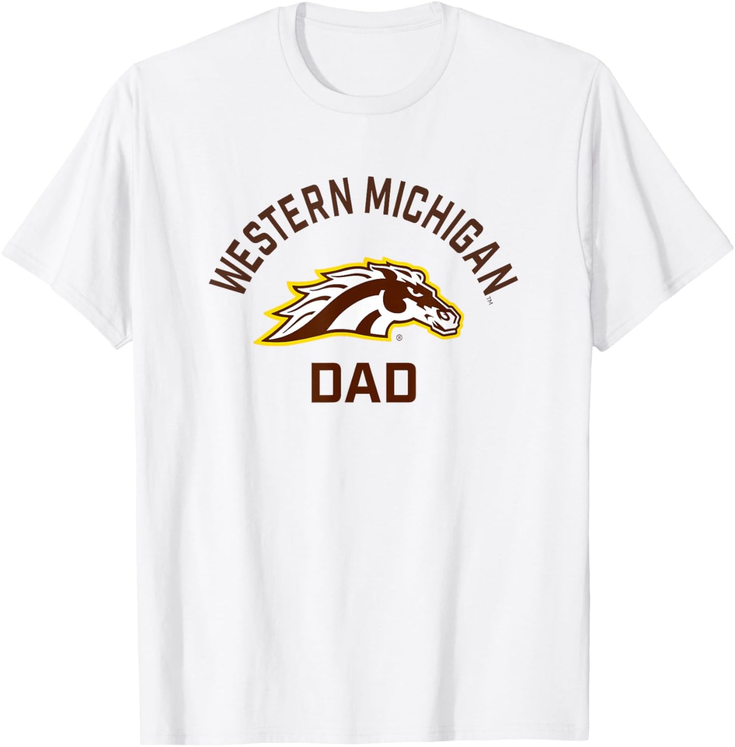 Western Michigan University Broncos Arched Dad T-Shirt - T-Shirt | White