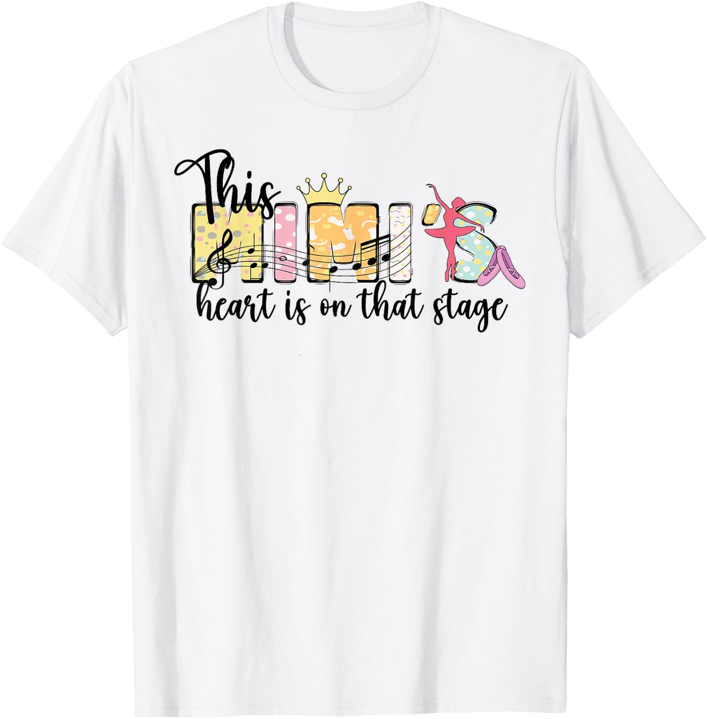 Mimi's Heart Dance Mimi Of A Dancer Mimi Grandma T-Shirt - T-Shirt | White