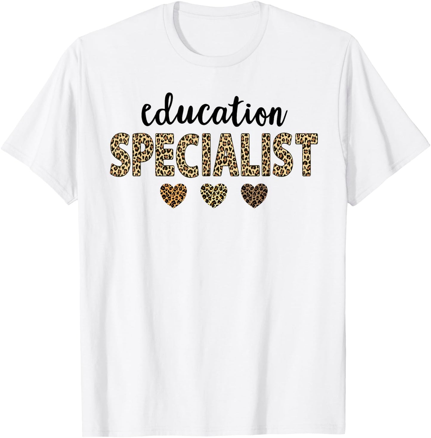 education Specialist Squad Funny Specialist Leopard T-Shirt - T-Shirt | White