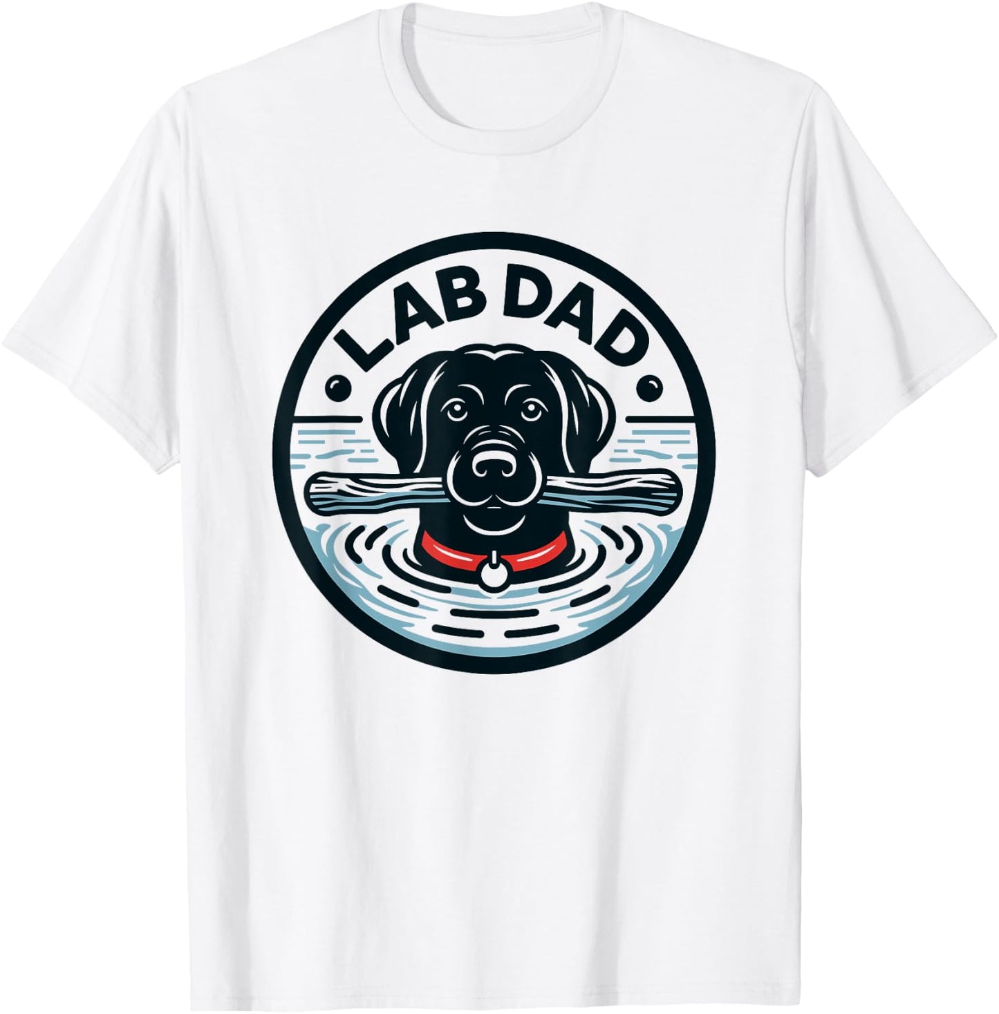 Lab Dad | Labrador Retriever Dad T-Shirt - T-Shirt | White