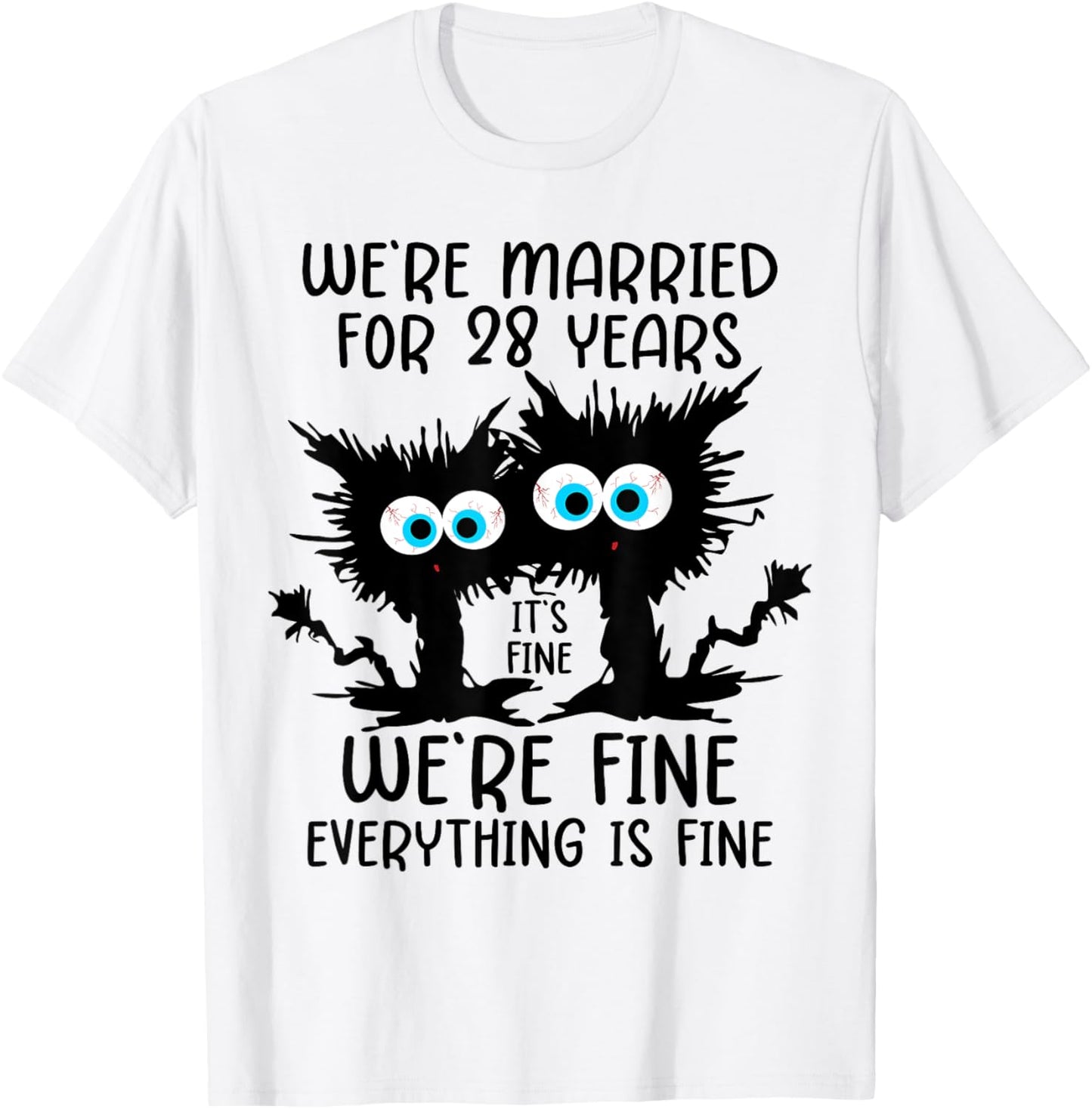 We're Married For 28 Years T-Shirt - T-Shirt | White