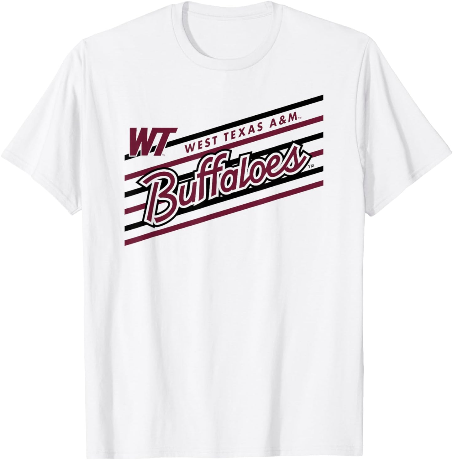 West Texas A&M Buffaloes Retro Performer White T-Shirt - T-Shirt | White
