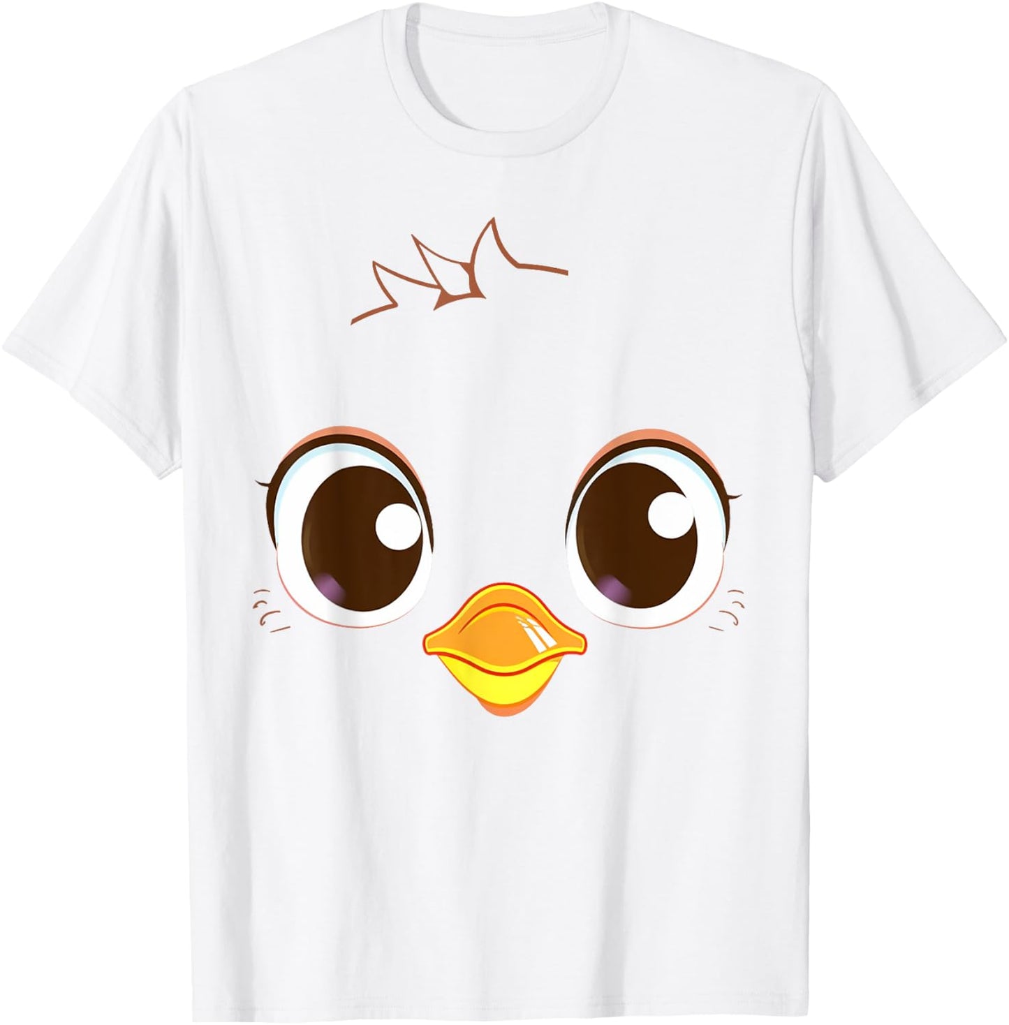 Cute Chick Face Yellow Chicken Costume T-Shirt - T-Shirt | White