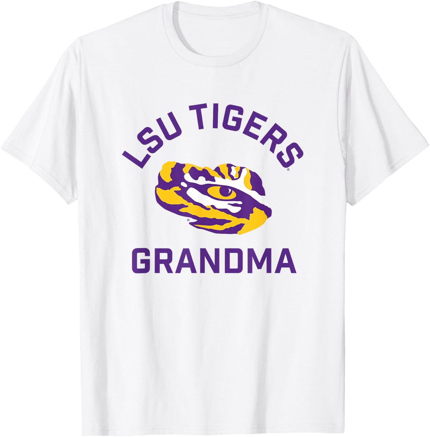 LSU Tigers Arched Grandma T-Shirt - T-Shirt | White