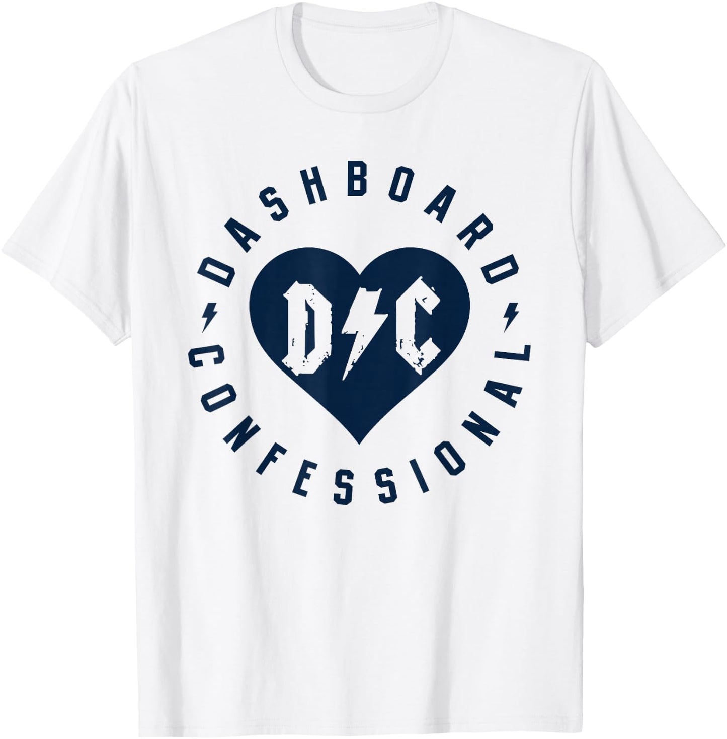 Dashboard Confessional - Heart Badge T-Shirt - T-Shirt | White