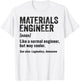 Funny Materials Engineer Definition Materials Engineering T-Shirt - T-Shirt | White