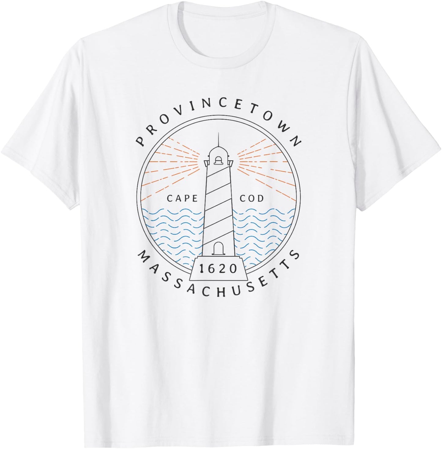 Cape Cod Shirt Provincetown MA Lighthouse Travel Souvenir T-Shirt - T-Shirt | White