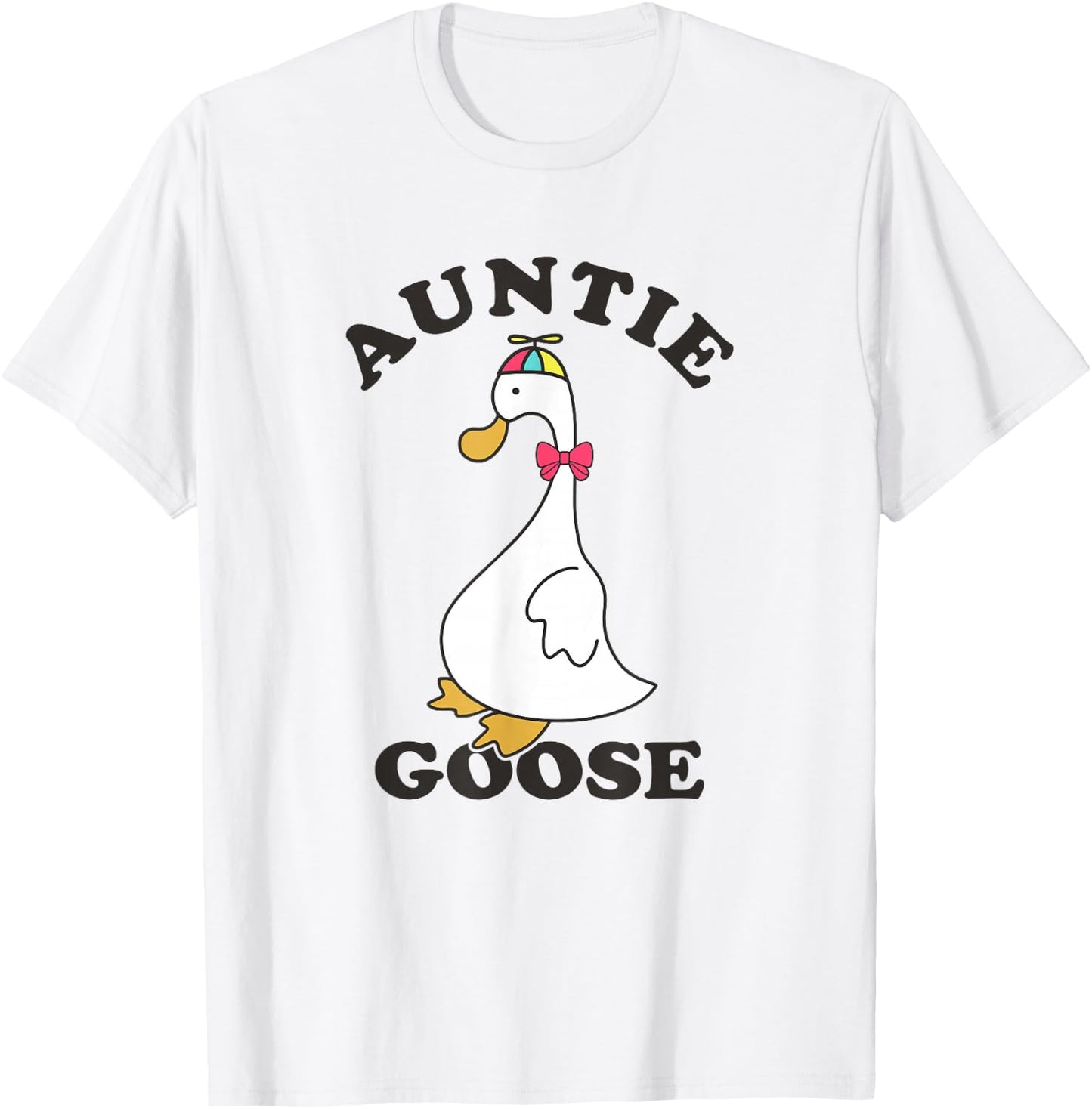 Auntie Goose Funny Silly Goose Aunt T-Shirt - T-Shirt | White
