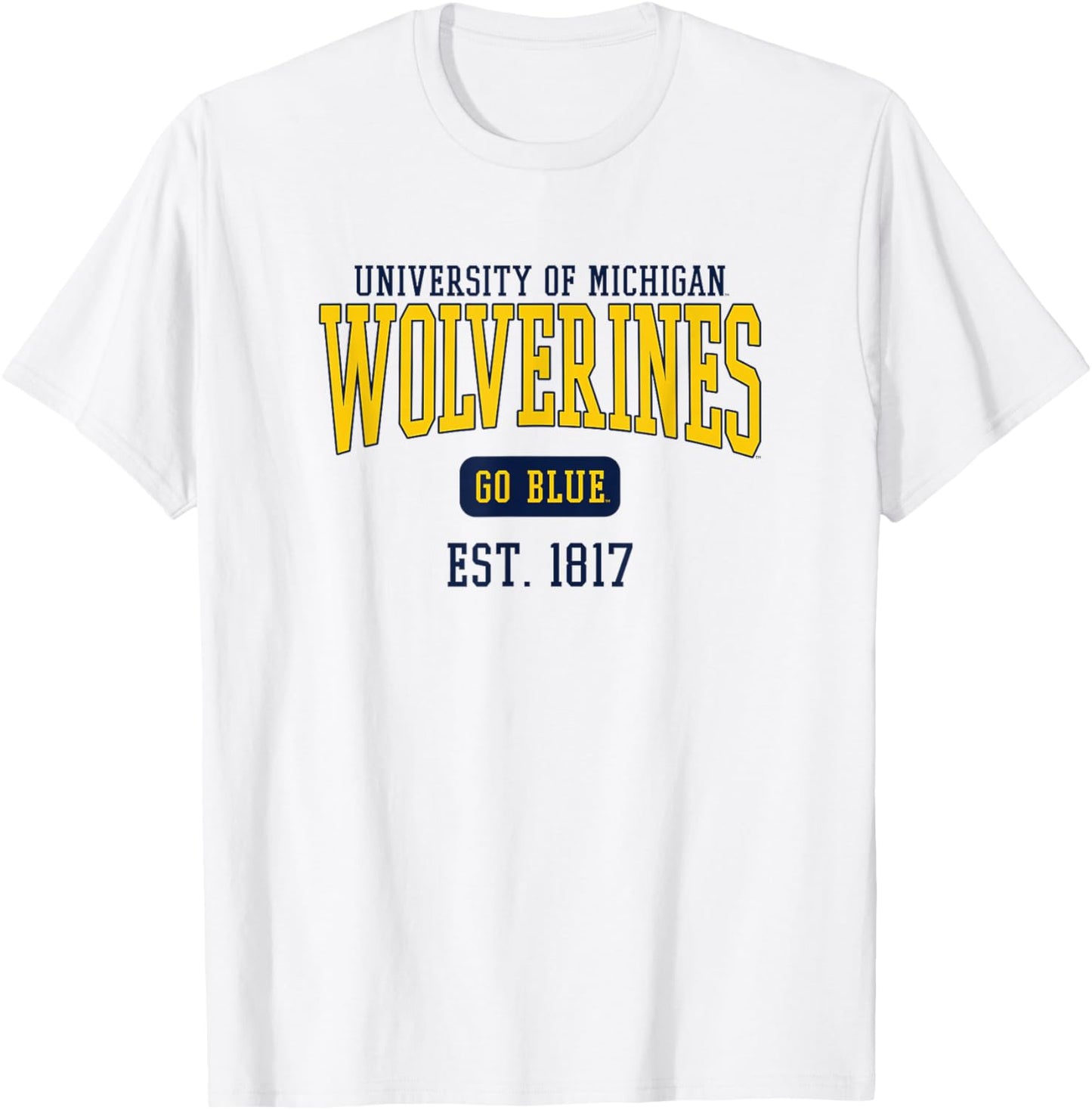 University of Michigan Wolverines U of M Est. Date T-Shirt - T-Shirt | White