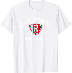 Radford University Highlanders Arched Grandma T-Shirt - T-Shirt | White
