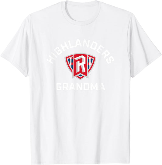 Radford University Highlanders Arched Grandma T-Shirt - T-Shirt | White