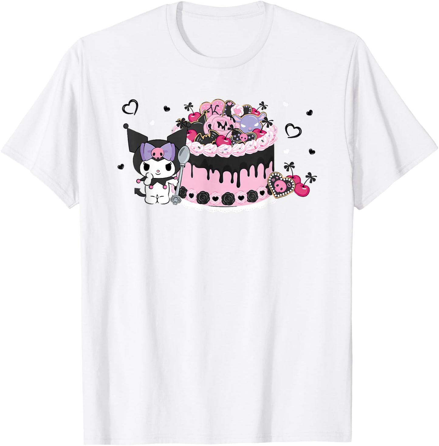 Kuromi Kawaii Cake T-Shirt - T-Shirt | White