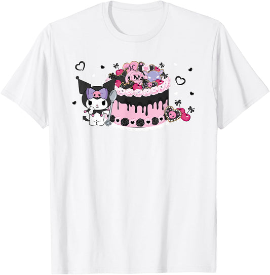 Kuromi Kawaii Cake T-Shirt - T-Shirt | White