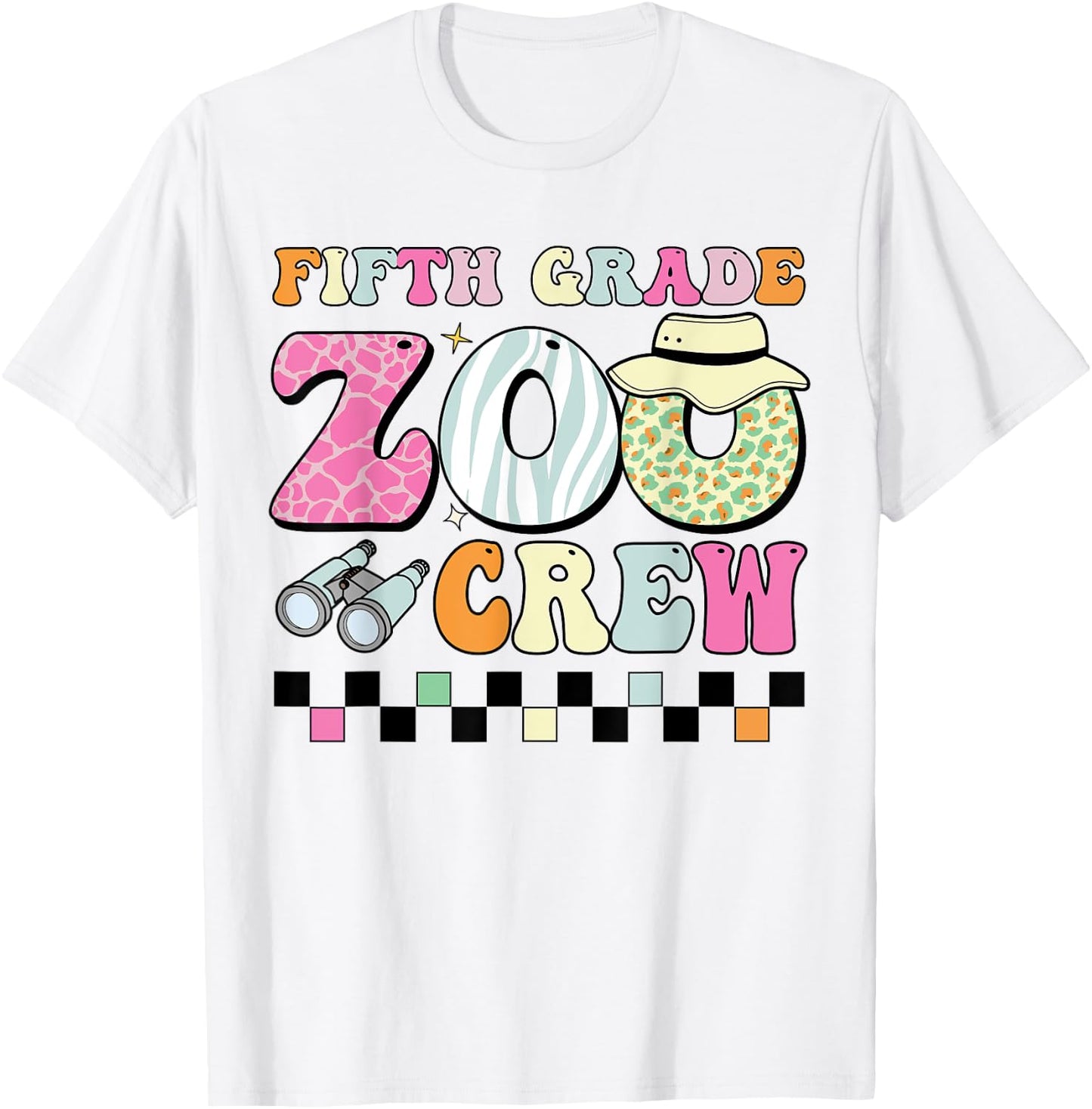 Field Zoo Trip Shirt For Teacher, Fifth Grade Crew Women Kids T-Shirt - T-Shirt | White