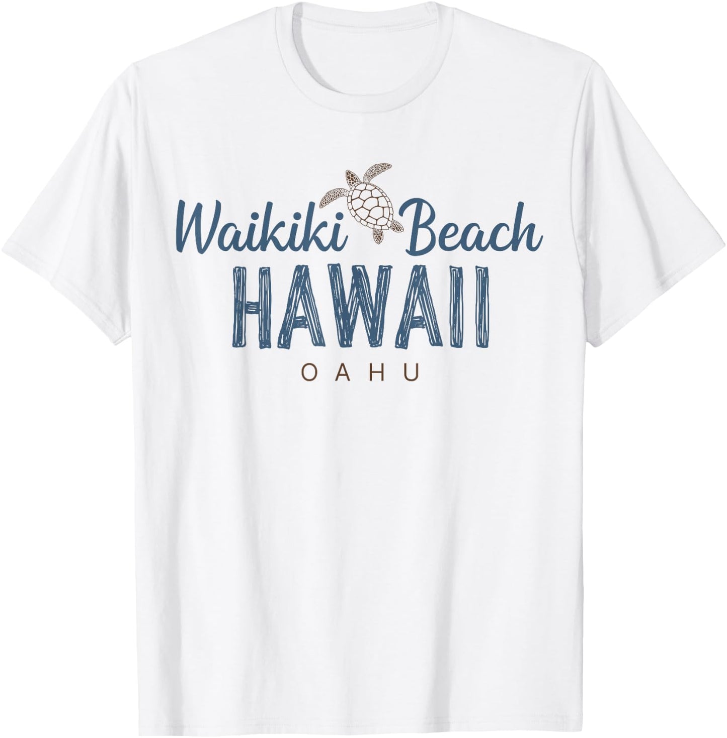 Waikiki Beach Oahu Hawaii T-Shirt - T-Shirt | White