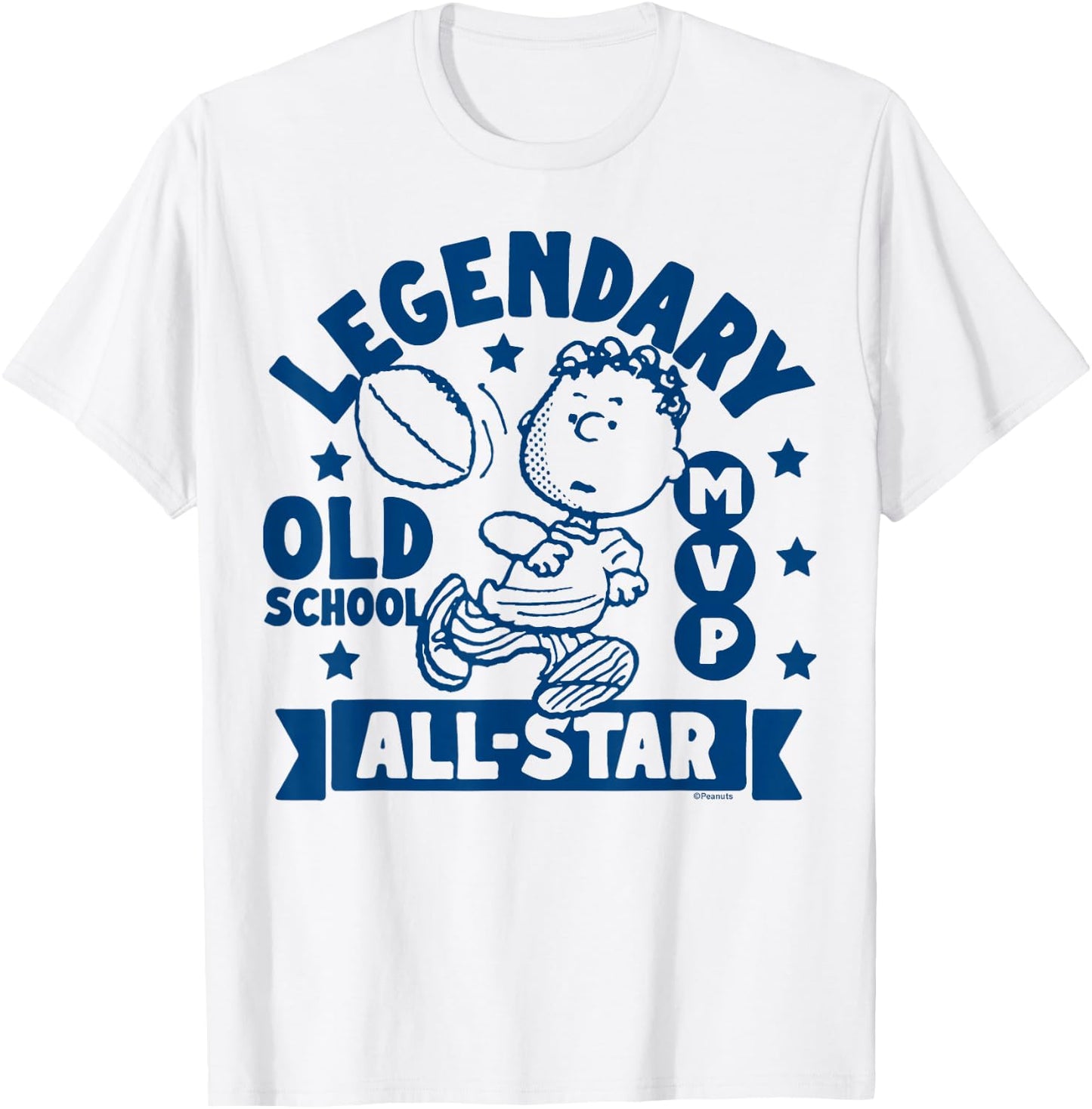 Peanuts - The Legendary All-Star MVP by Franklin Football T-Shirt - T-Shirt | White