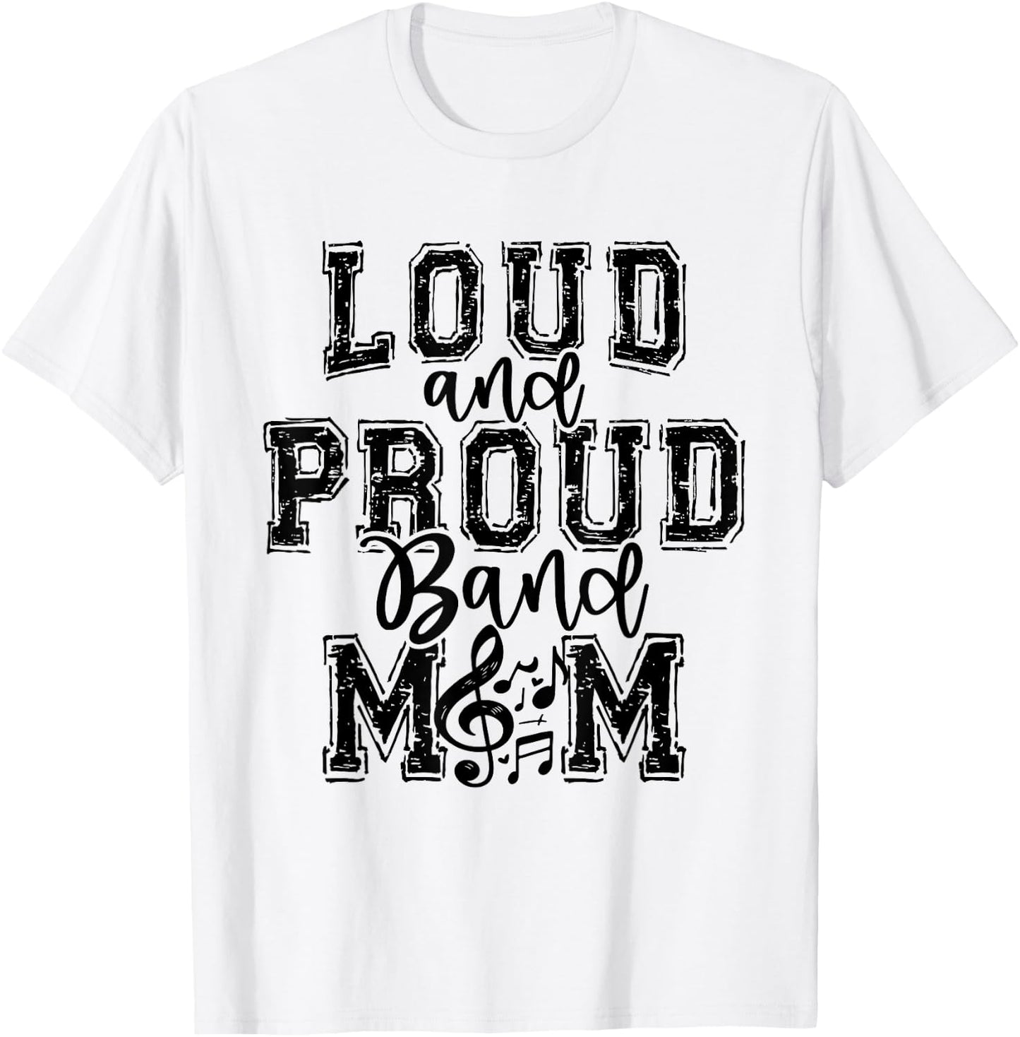 Band Mom Loud Proud Marching Mama Senior Musical Band Mom T-Shirt - T-Shirt | White