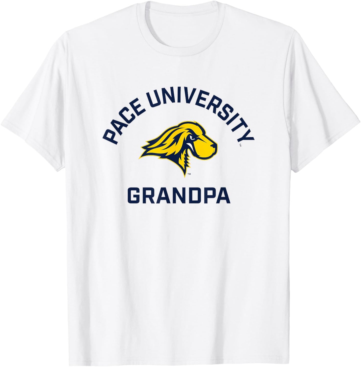 Pace University Setters Arched Grandpa T-Shirt - T-Shirt | White