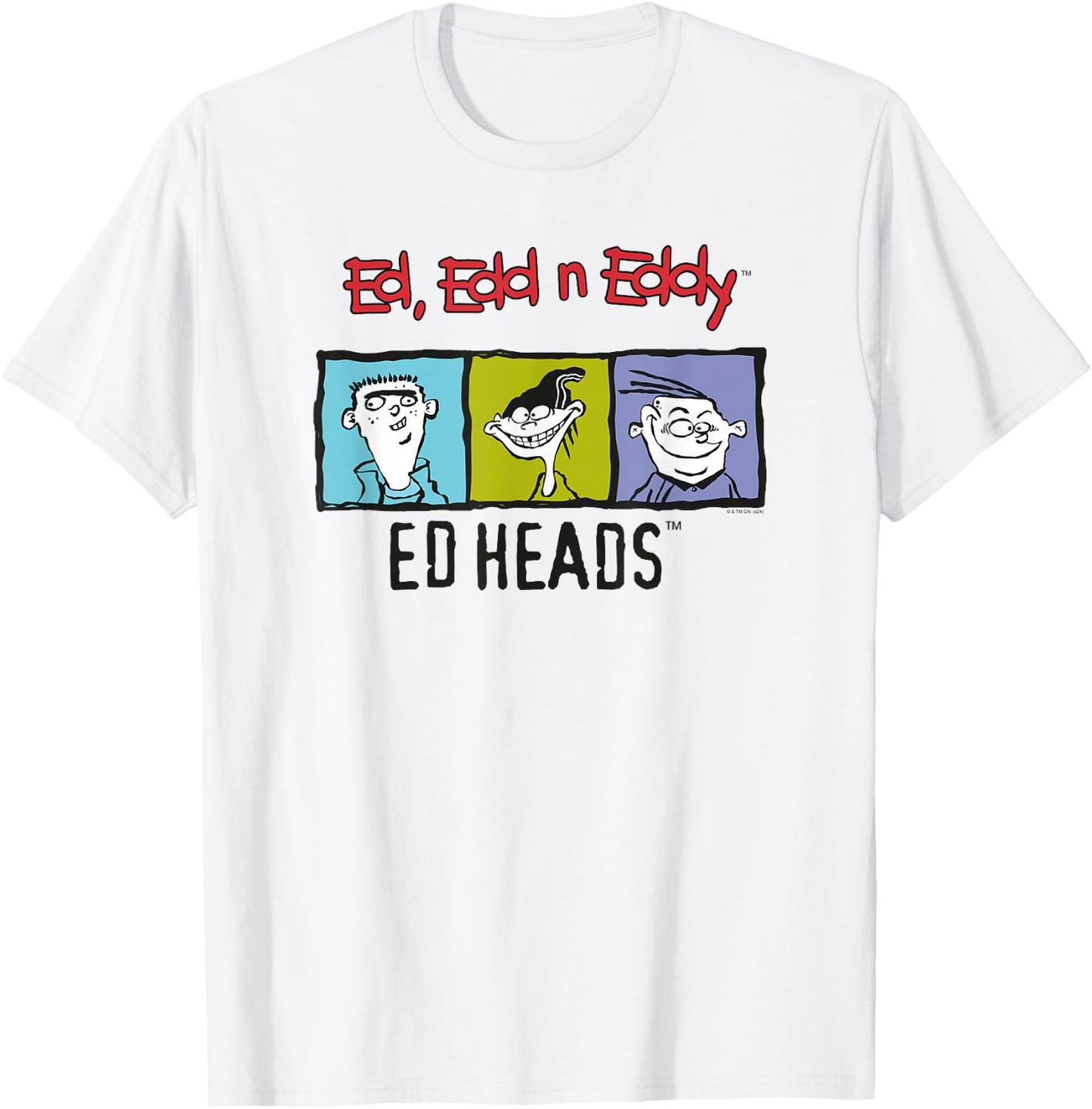 Ed, Edd n Eddy Heads Colorful Frame T-Shirt - T-Shirt | White