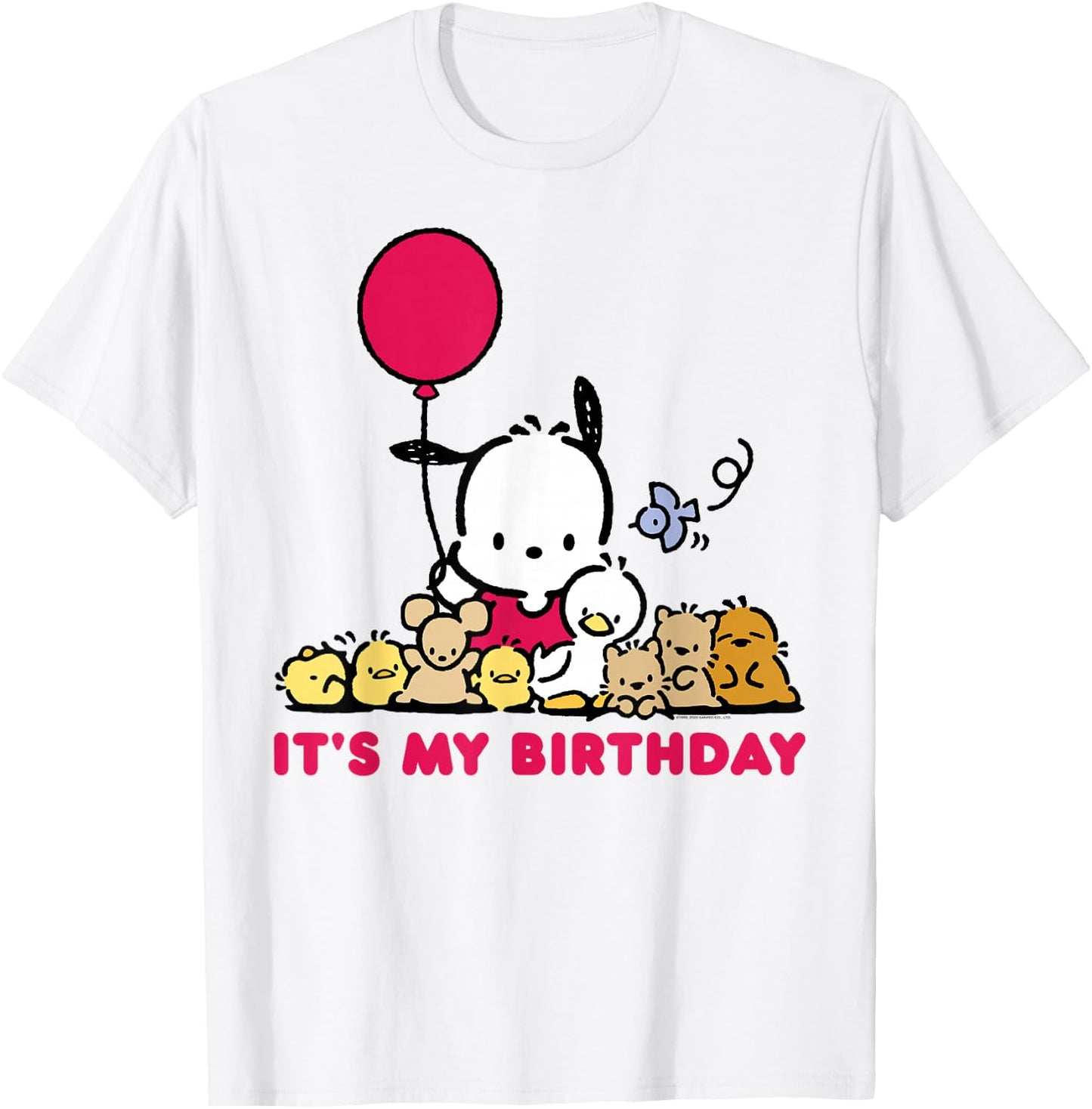 Pochacco It's My Birthday T-Shirt - T-Shirt | White