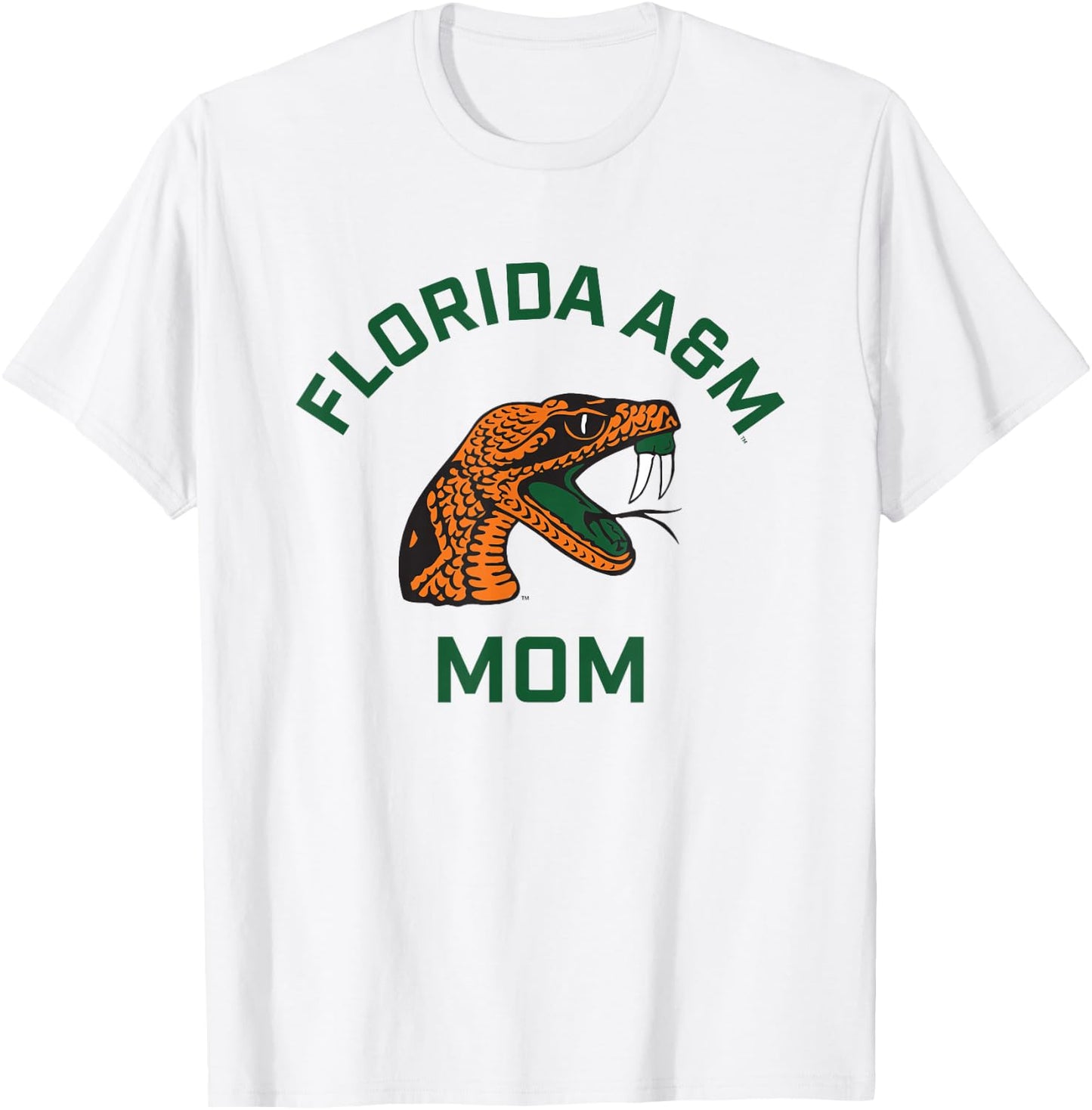Florida A&M University FAMU Rattlers Arched Mom T-Shirt - T-Shirt | White