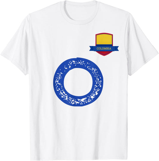 Colombia Human-Flag Letter O Colombian T-Shirt - T-Shirt | White