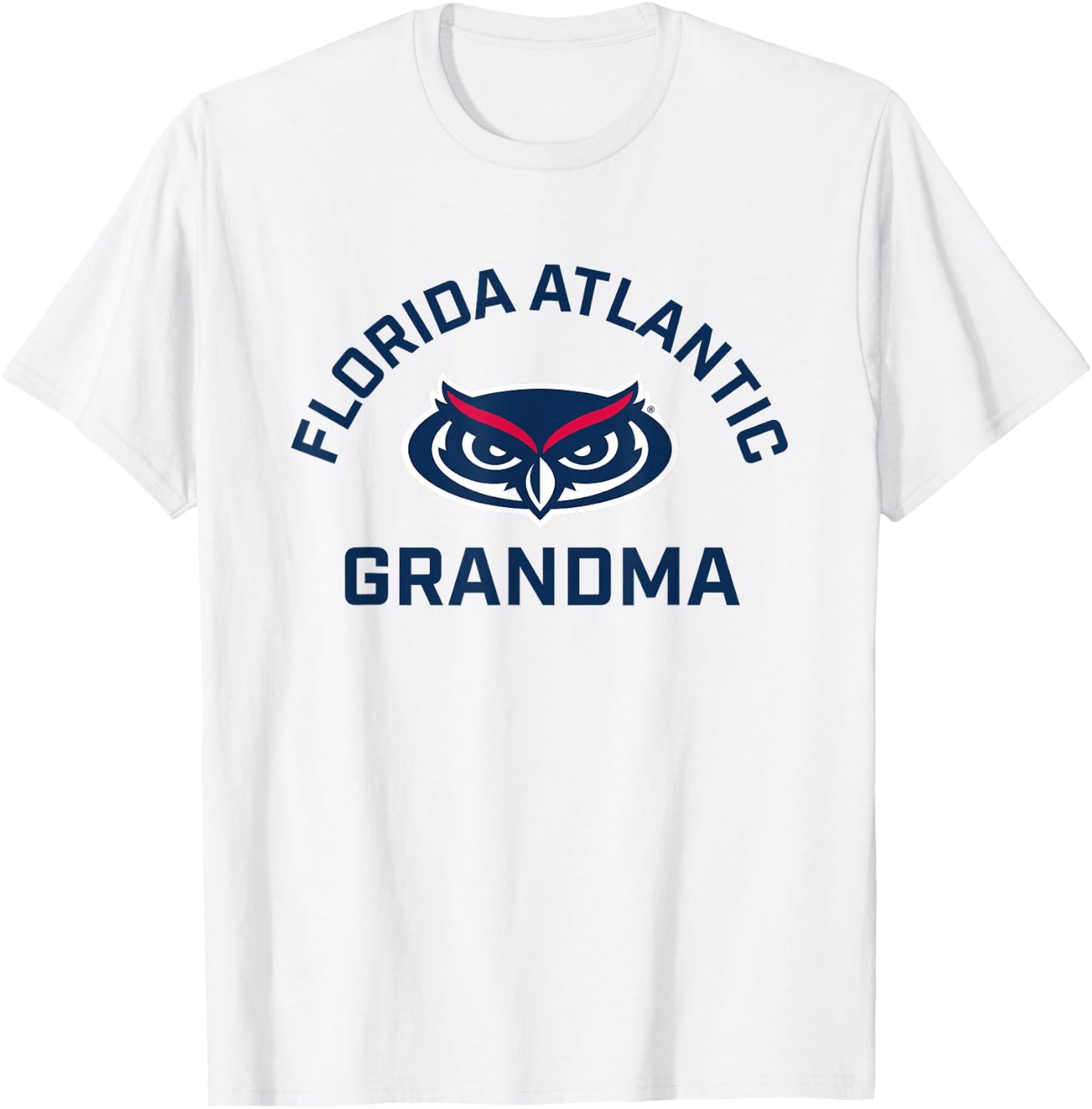 Florida Atlantic University FAU Owls Arched Grandma T-Shirt - T-Shirt | White