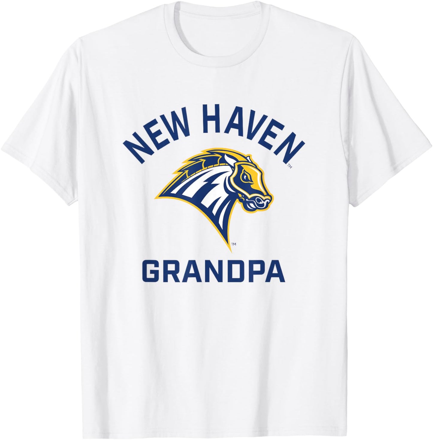 University of New Haven UNH Chargers Arched Grandpa T-Shirt - T-Shirt | White