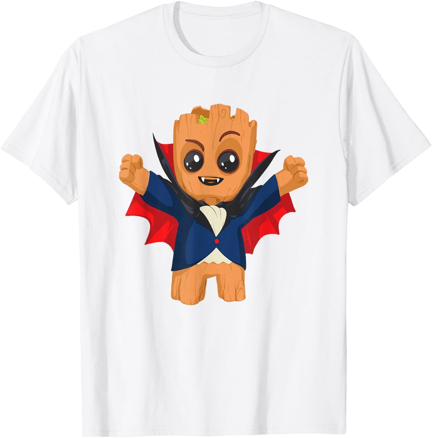 Marvel Classic Halloween Baby Groot Cute Vampire Costume T-Shirt - T-Shirt | White