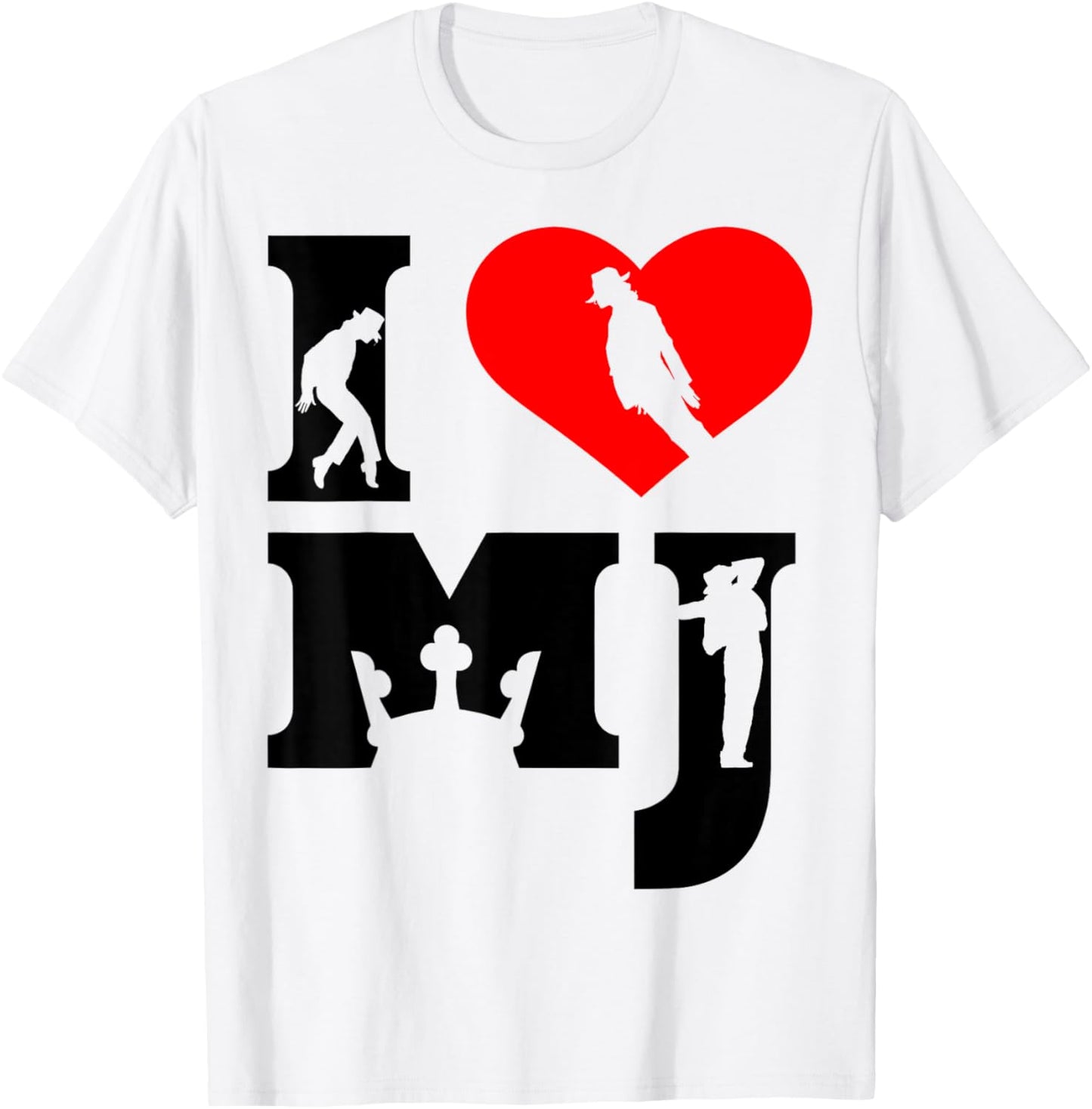 Vintage I Love MJ Shirt, I Heart MJ Retro T-Shirt - T-Shirt | White