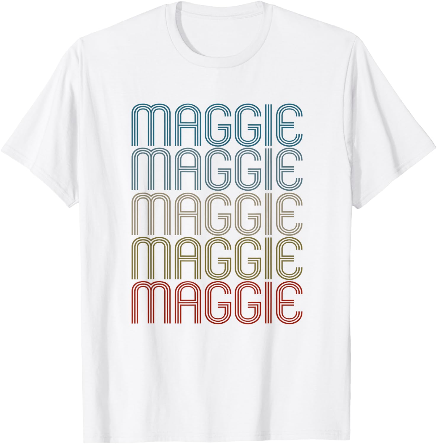 Maggie First Name Vintage Retro T-Shirt - T-Shirt | White
