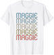 Maggie First Name Vintage Retro T-Shirt - T-Shirt | White