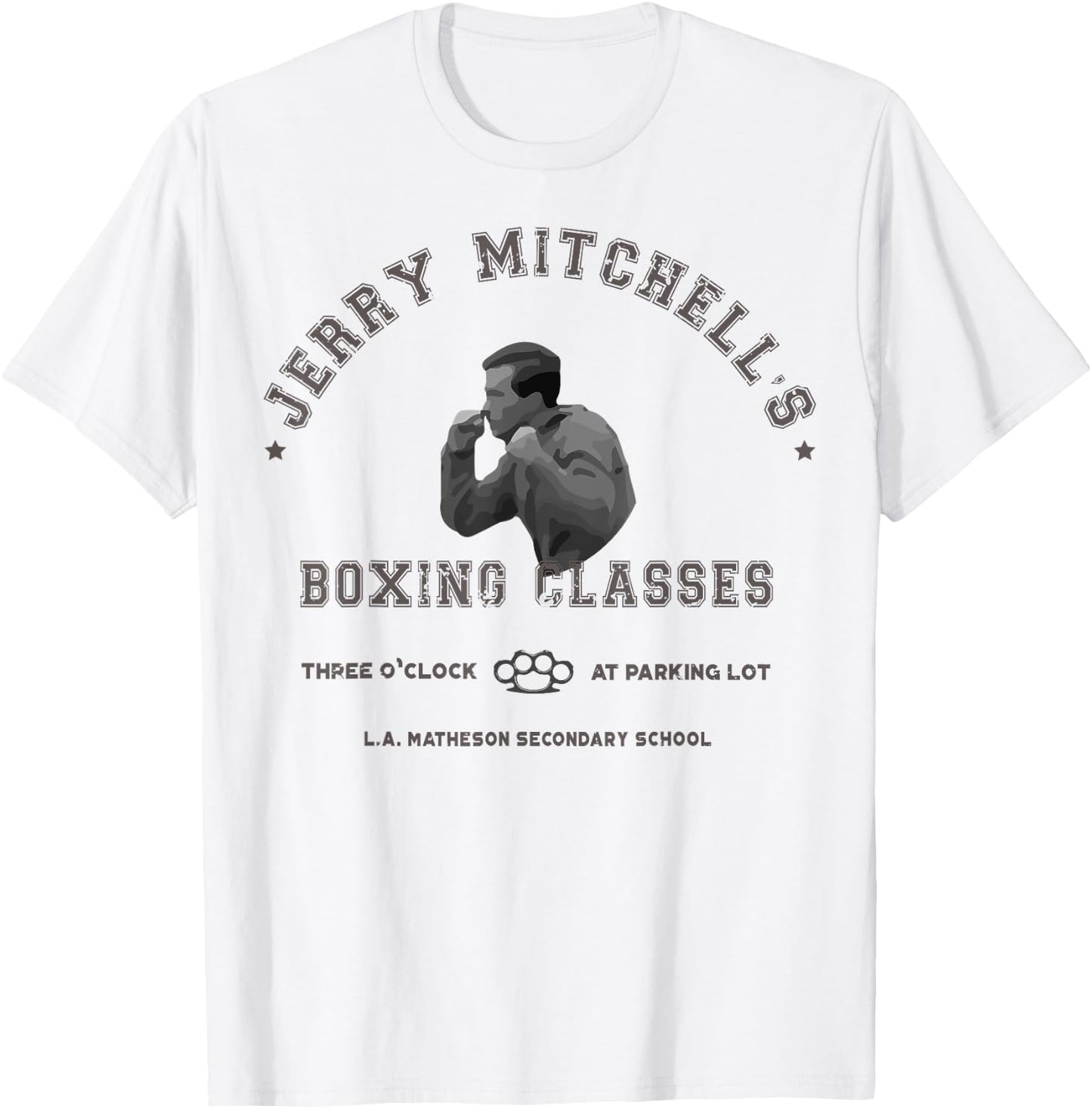Three O'Clock Boxing Classes T Shirt, Cult Geek Fighter T-Shirt - T-Shirt | White